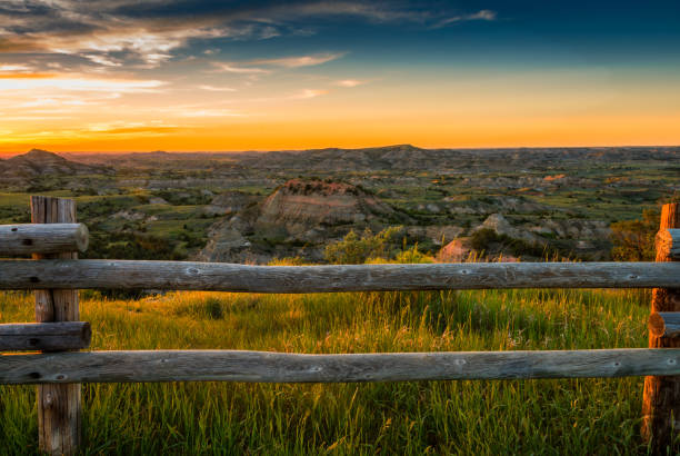 Sunset over North Dakota plain. Horizontal landscape Minnesota CRNA Job